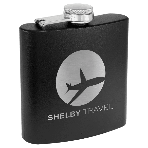 Powder Coated Flasks - Matte Black