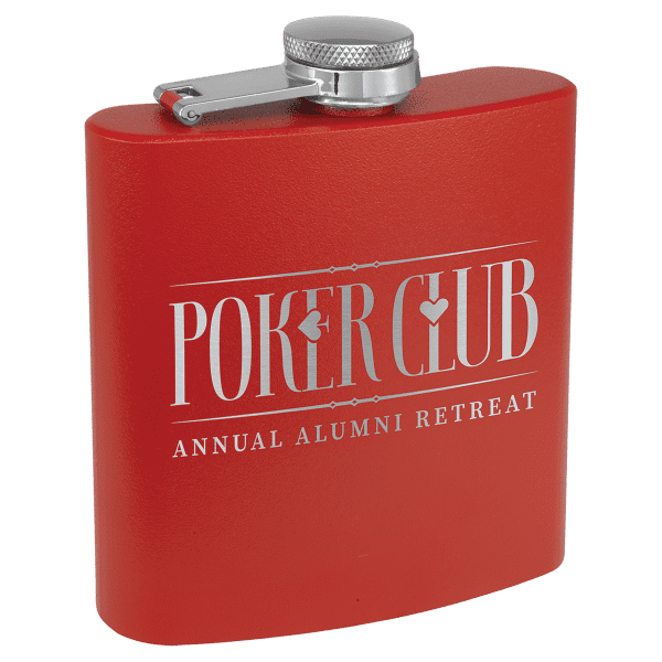 Powder Coated Flasks - Matte Red