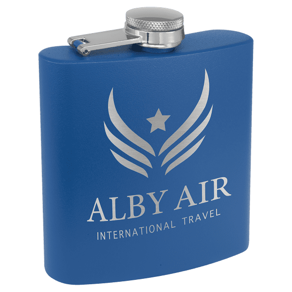 Powder Coated Flasks - Matte Royal Blue