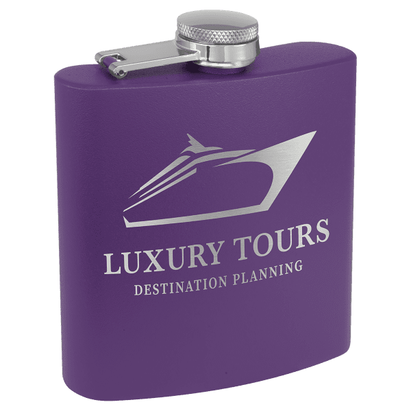 Powder Coated Flasks - Matte Purple