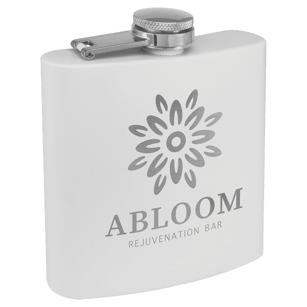 Powder Coated Flasks - Matte White